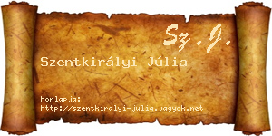 Szentkirályi Júlia névjegykártya